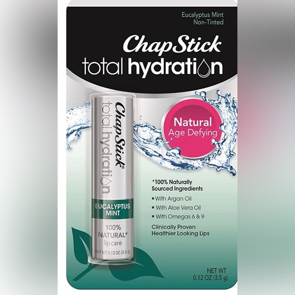 2pack Total Hydration eucalyptus mint Flavored‎ Argan oil infused Lip Balm new - Picture 1 of 4